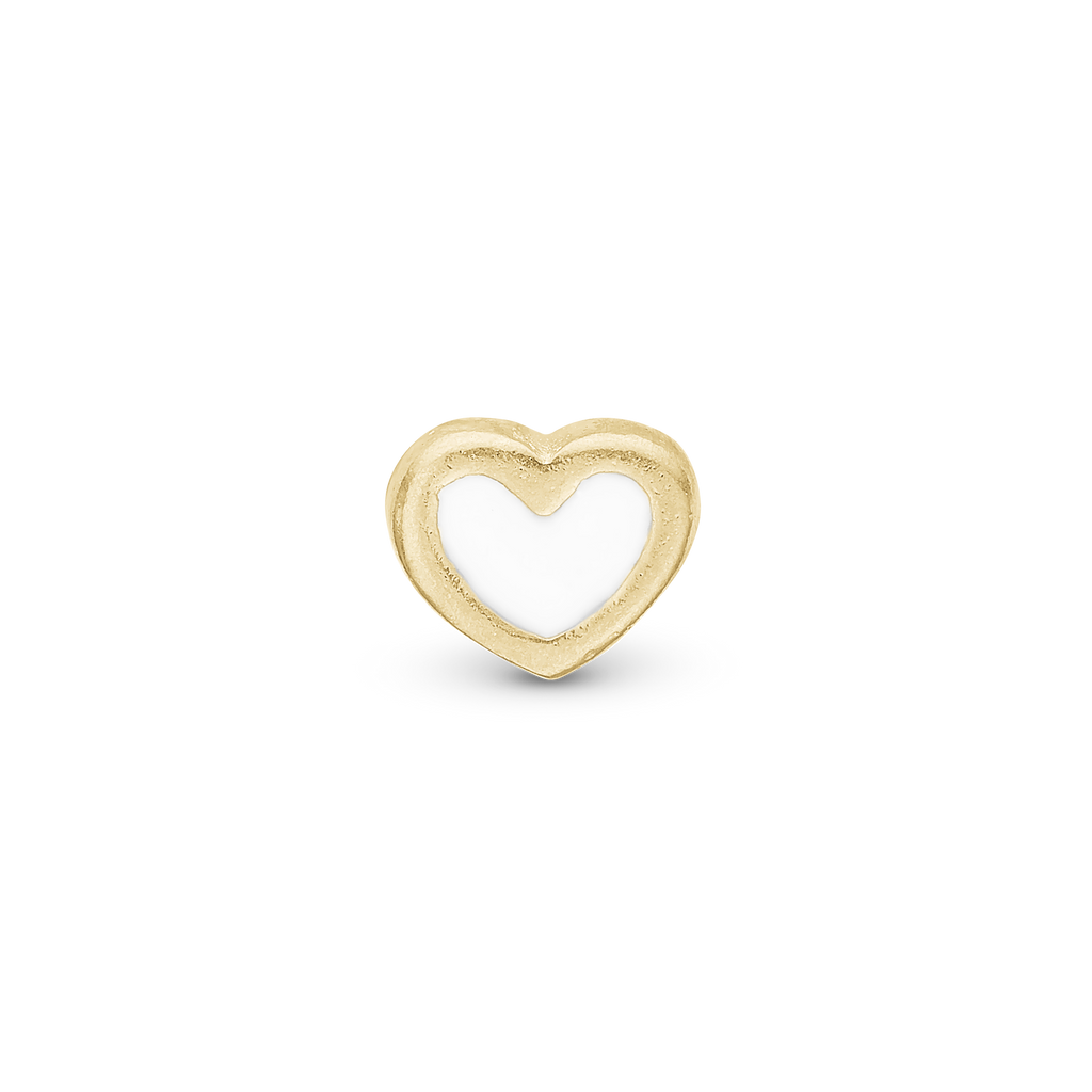 White Enamel Heart Elementer til collect ure - CHRISTINA