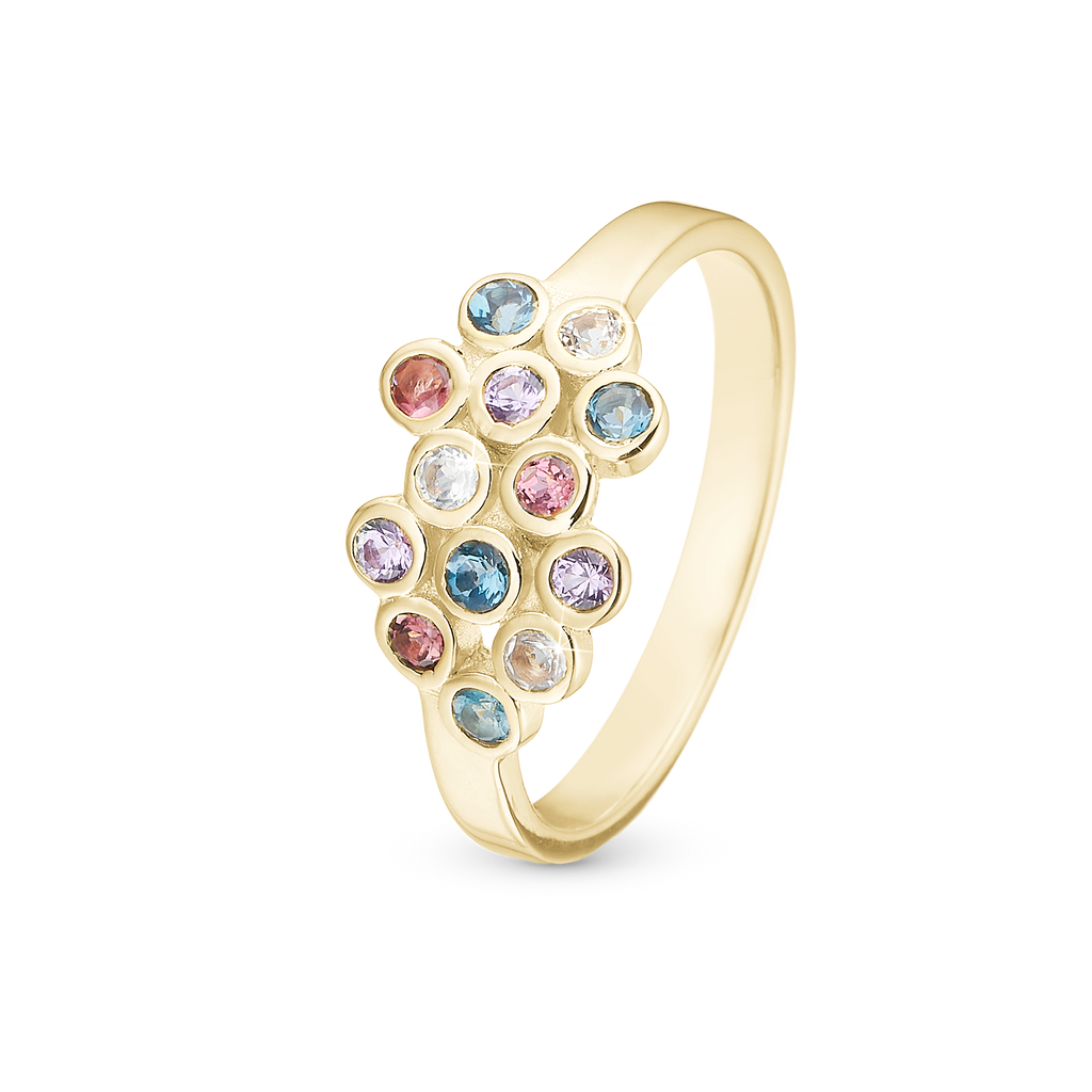 Colourful Champagne Ringe - CHRISTINA